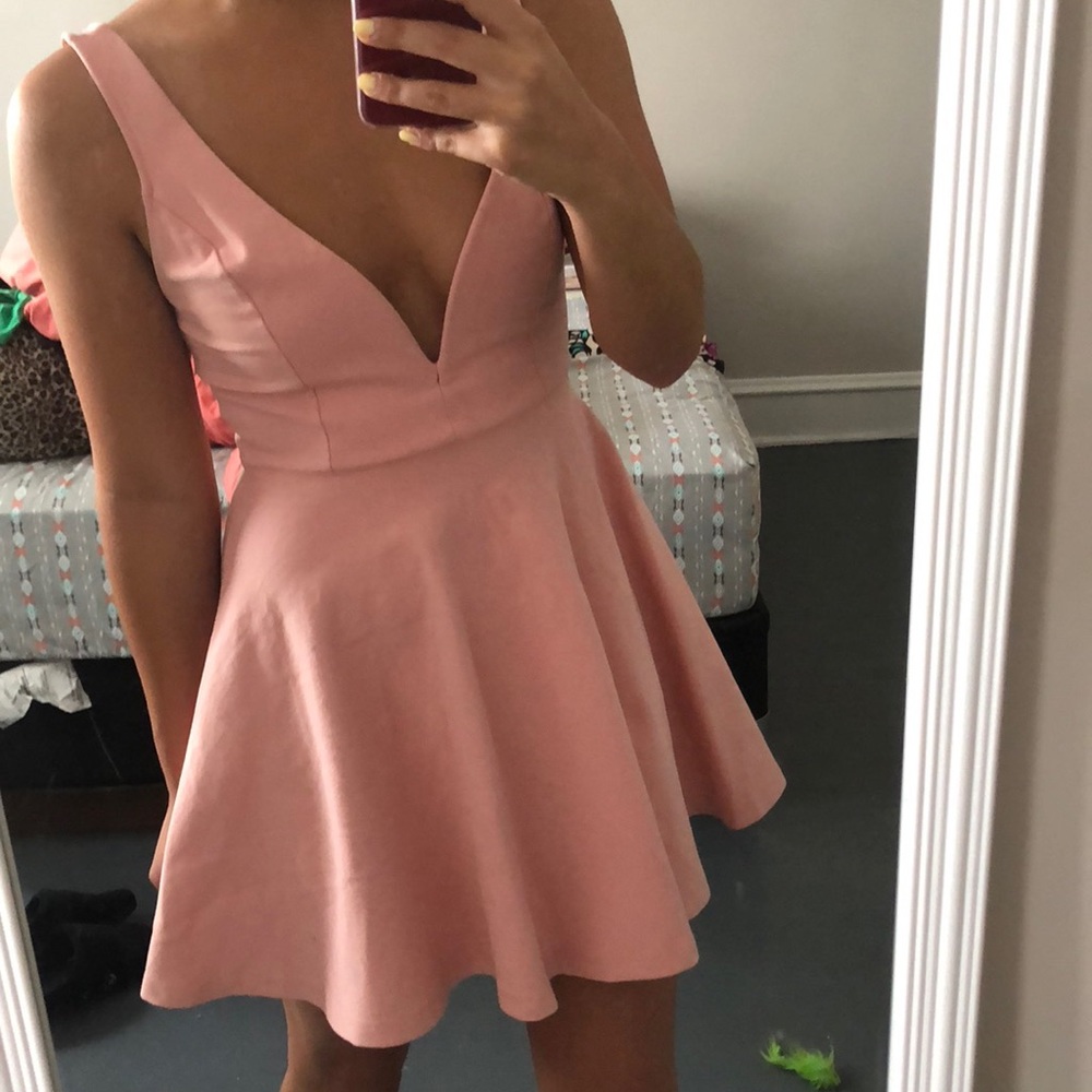 Pink skater dress